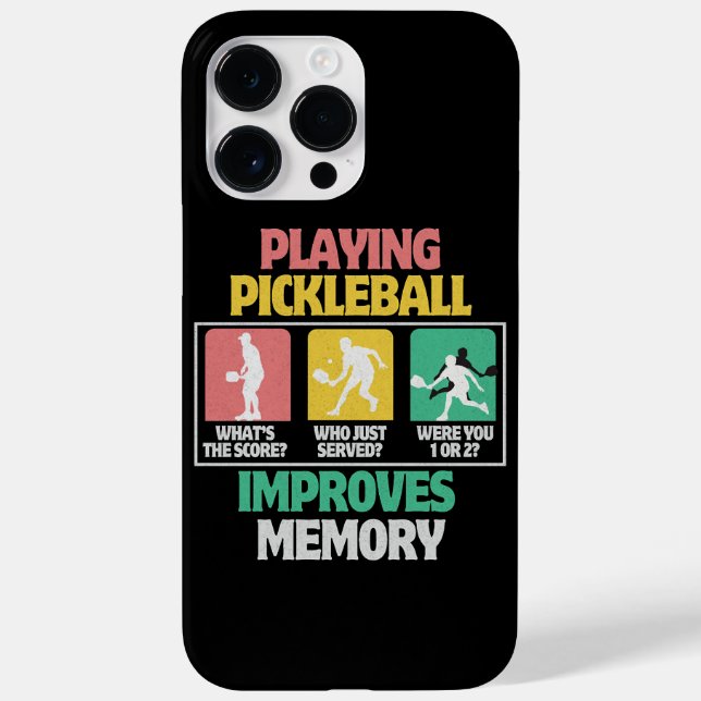 Coques Case-Mate iPhone Jouer au Pickleball Améliore la Mémoire (Verso)