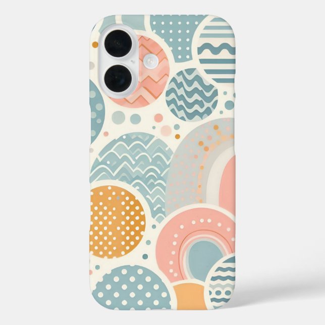 Coques Case-Mate iPhone Jouer Motif de Doodle géométrique (Verso)