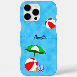 Coque iPhone 16 Pro Max Jouets de piscine en forme de balle de plage comes