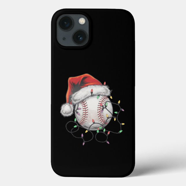 Coques Case-Mate iPhone Joueur de baseball de Noël de père Noël Sports (Verso)