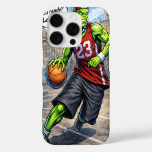 Coque iPhone 16 Pro Joueur de basket-ball Alien Urbain - Art de style