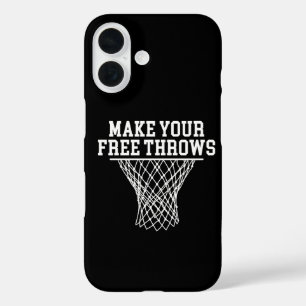 Coque Pour iPhone 16 Joueur de basket-ball vintage réussit ses lancers