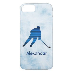 Case-Mate iPhone Case Joueur de cas de téléphone de hockey sur glace ble