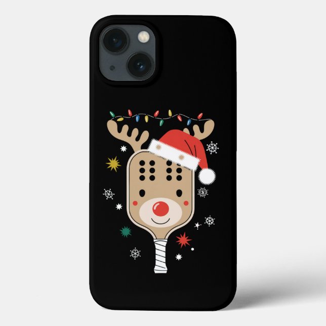Coques Case-Mate iPhone Joueur de Pickleball Noël Reindees Noël (Verso)