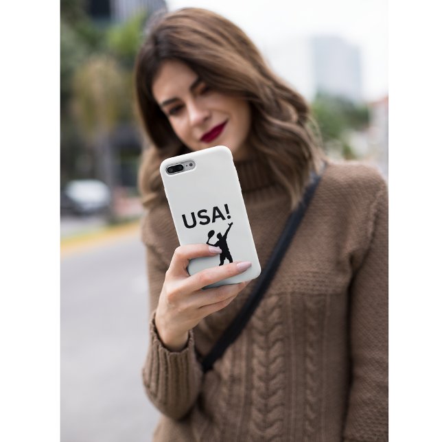 Coques Case-Mate iPhone Joueur de tennis américain utilisant dot comme bal (Créateur téléchargé)