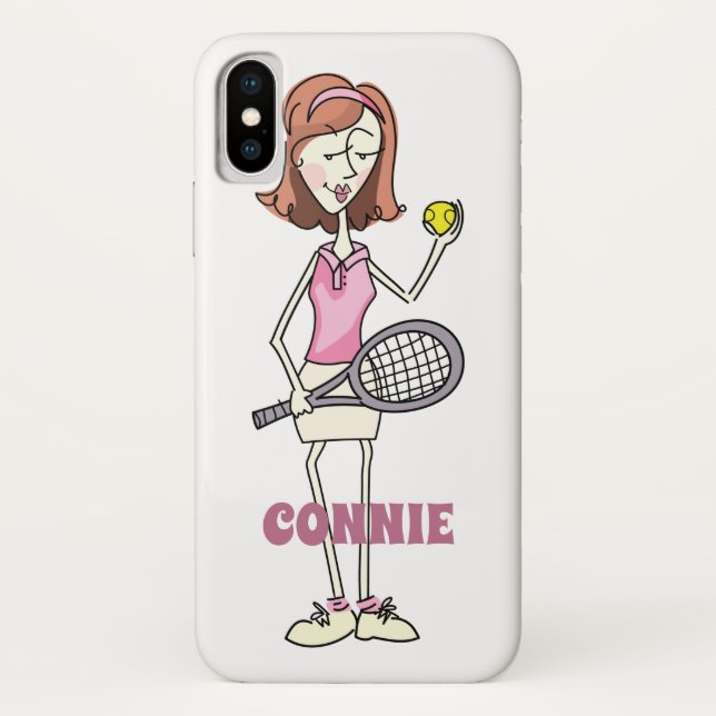 Coques Case-Mate iPhone Joueur de tennis personnalisé (Dos)