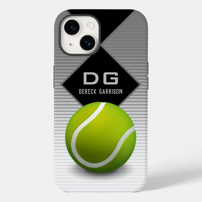 Coques Case-Mate iPhone Joueur de tennis professionnel | Initiales (Verso)