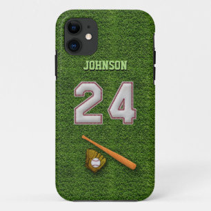Coque iPhone 11 Joueur numéro 24 - points frais de base-ball