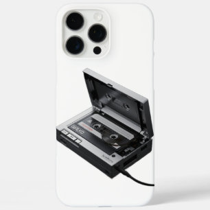 Coque iPhone 16 Pro Max Joueur Walkman rétro avec bande Cassette
