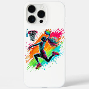 Coque iPhone 16 Pro Max Joueuse de basketball Basketteuse