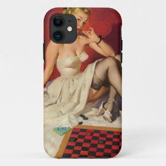 Coques Pour iPhone Jouons à un jeu - Fille Pin-Up Rétro