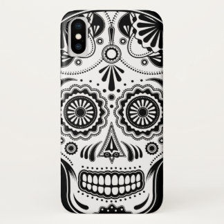 Case-Mate iPhone Case Jour d'art crâne de sucre des morts B&W