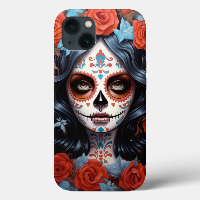 Coques Case-Mate iPhone Jour De La Fille Du Crâne Sucre Des Morts (Verso)