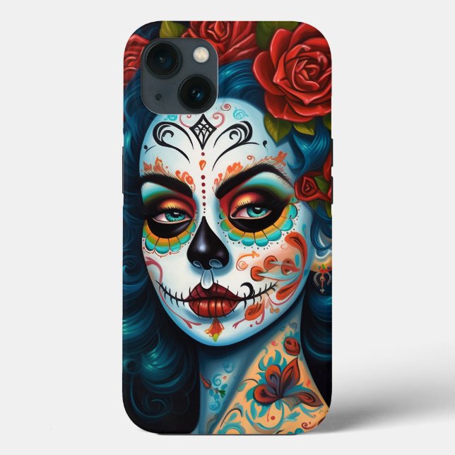 Coques Case-Mate iPhone Jour De La Fille Du Crâne Sucre Des Morts (Verso)