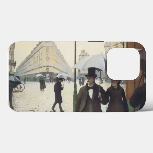 Coques Case-Mate iPhone Jour de la pluie dans Paris Street (Verso (horizontal))