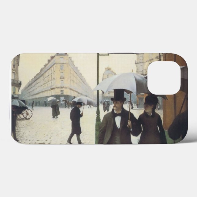 Coques Case-Mate iPhone Jour de la pluie dans Paris Street (Verso (horizontal))