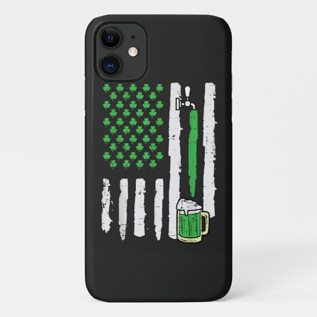 Coques Case-Mate iPhone Jour de la Saint-Patrick Drapeau américain Saint (Dos)