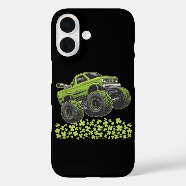 Coques Case-Mate iPhone Jour de la Saint-Patrick Monster Truck Trèfle Chan (Verso)