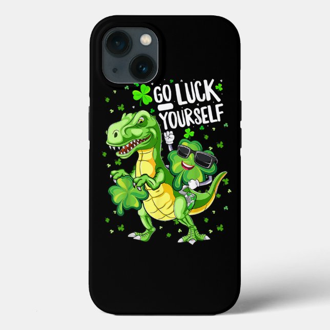 Coques Case-Mate iPhone Jour de la Saint Patrick Trex Dinosaur Shamrock St (Verso)