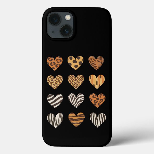Coques Case-Mate iPhone Jour de la Saint-Valentin Cœur Léopard Mignon  (Verso)