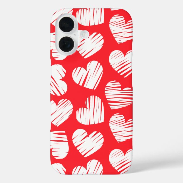 Coques Case-Mate iPhone Jour de la Saint-Valentin, le coeur griffé moderne (Verso)