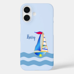 Coque Pour iPhone 16 Jour de voile ensoleillé Personnalisé