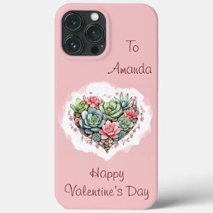 Case-Mate iPhone Case Jour des Valentines du Coeur Succulent Rose Cute