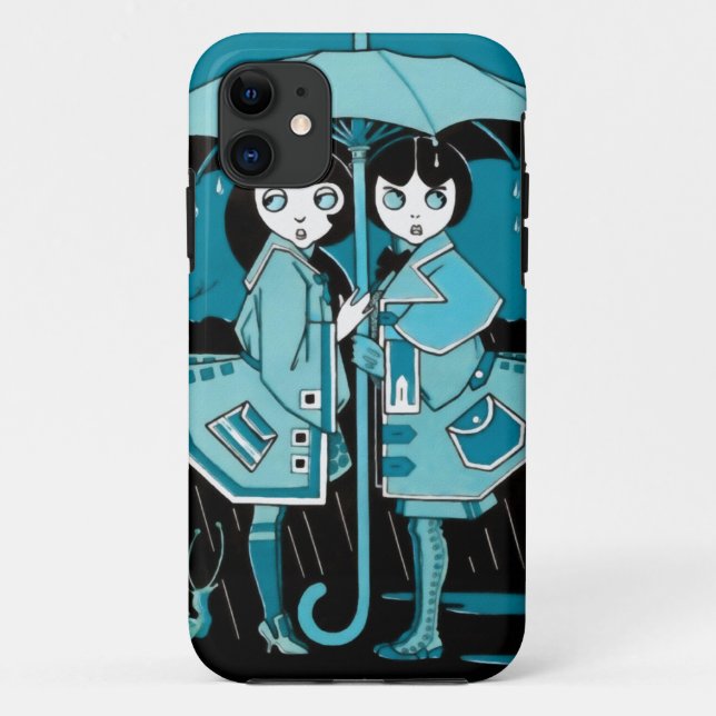 Coques Case-Mate iPhone Jour pluvieux dans le bleu (Dos)