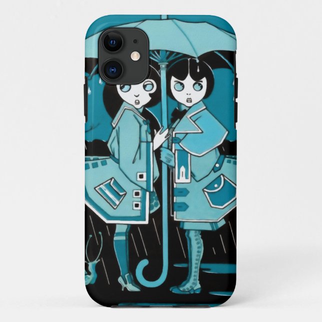 Coques Case-Mate iPhone Jour pluvieux dans le bleu (Dos)