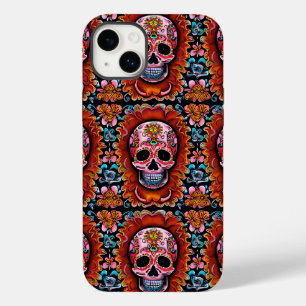 Coque Case-Mate iPhone Jour rétro du crâne vintage de sucre des morts