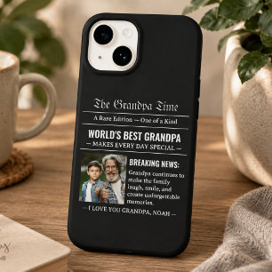 Coque Case-Mate iPhone Journal Meilleur Papi Photo Noir