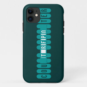 Case-Mate iPhone Case Journaliste du tribunal turquoise lettre blanche i