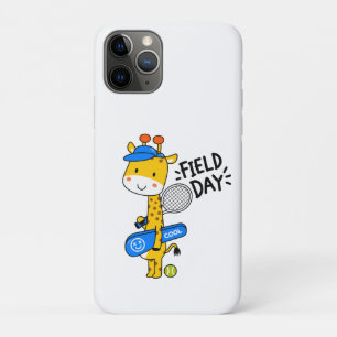 Case-Mate iPhone Case Journée de terrain de tennis de la girafe mignonne