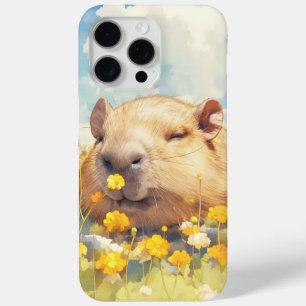 Coque Case-Mate iPhone Journées paresseuses du capybara dans les fleurs s