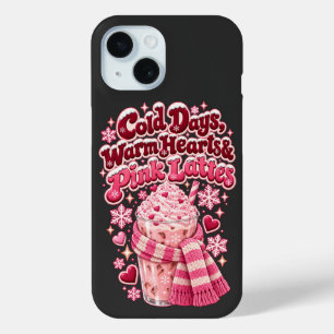 Coque Case-Mate iPhone Jours Froids Cœurs Chauds Boissons Roses de Noël