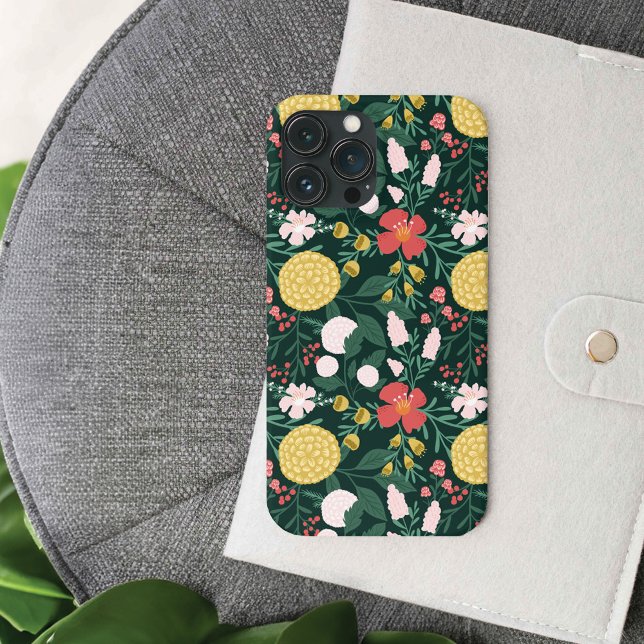 Coques Case-Mate iPhone Joy Botanical Floral Festive Jardin Motif rose (Joy Botanical Floral Festive Garden Pattern Pink Case-Mate iPhone Case)