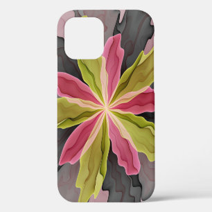 Case-Mate iPhone Case Joy, Vert rose Anthracite Imaginaire Fleur Fractal