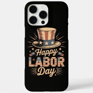 Coque iPhone 16 Pro Max Joyeuse célébration patriotique de la fête du Trav