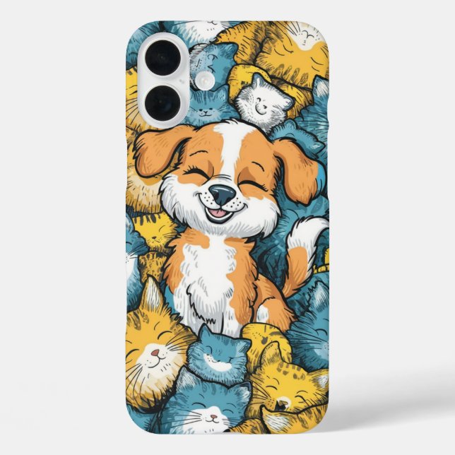 Coques Case-Mate iPhone Joyeuse Coupe dans une mer de chats (Verso)
