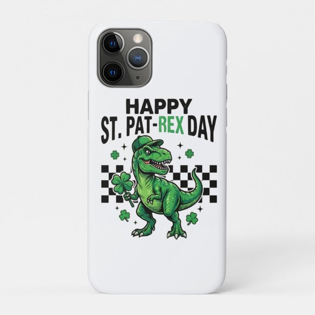 Coques Case-Mate iPhone Joyeuse fête de la St Pat-Rex Dinosaure (Dos)