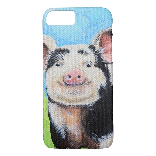 Coques Case-Mate iPhone Joyeuse peinture de petit cochon (Dos)