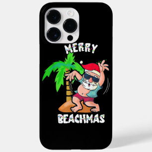 Coque Case-Mate iPhone Joyeuse plage Noël en juillet drôle Santa Xmas Poo