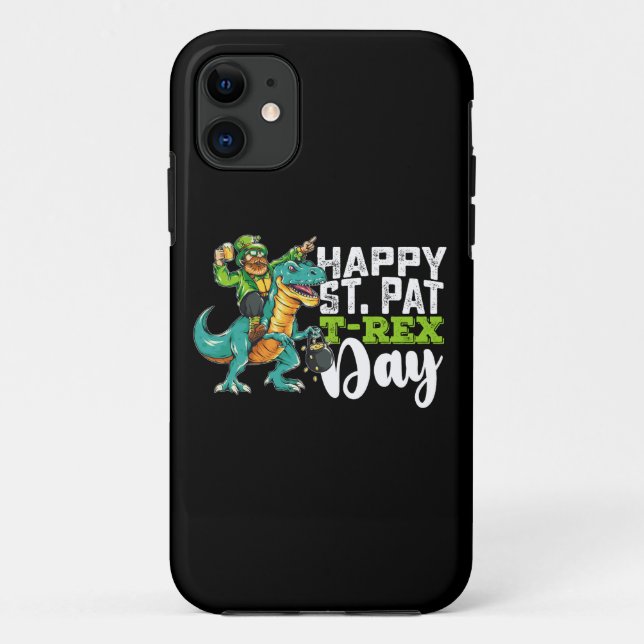 Coques Case-Mate iPhone Joyeuse Saint-Patrick Pat T Rex Dinosaure (Dos)
