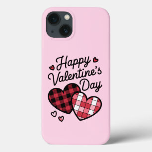 Case-Mate iPhone Case Joyeuse Saint-Valentin Léopard Carreaux Amour Coeu