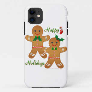 Coque Case-Mate iPhone Joyeuses Fêtes Garçon Fille Biscuit en Pain d'Épic