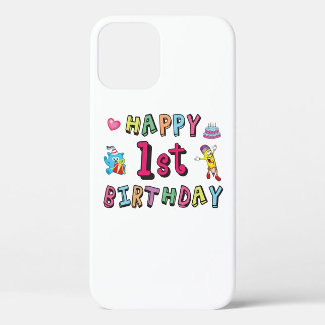 Coques Case-Mate iPhone Joyeux 1er anniversaire pour les enfants de 1 an (Verso)