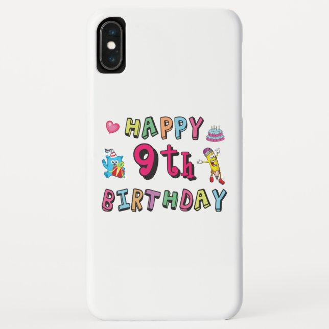 Coques Case-Mate iPhone Joyeux 9e anniversaire pour les enfants de 9 ans (Dos)
