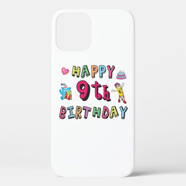 Coques Case-Mate iPhone Joyeux 9e anniversaire pour les enfants de 9 ans (Verso)
