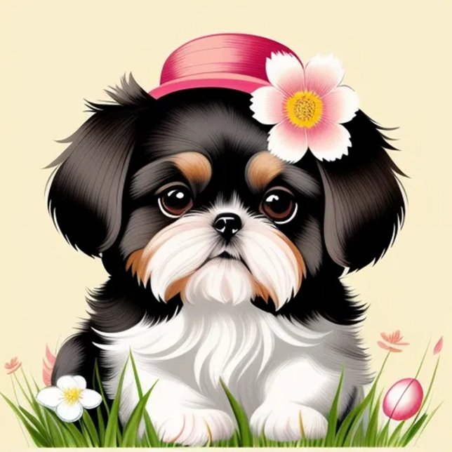 Coques Case-Mate iPhone Joyeux animal (Cute Shih Tzu Easter Hat iPhone Case!)
