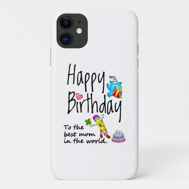 Coques Case-Mate iPhone Joyeux anniversaire à la meilleure maman du monde (Dos)